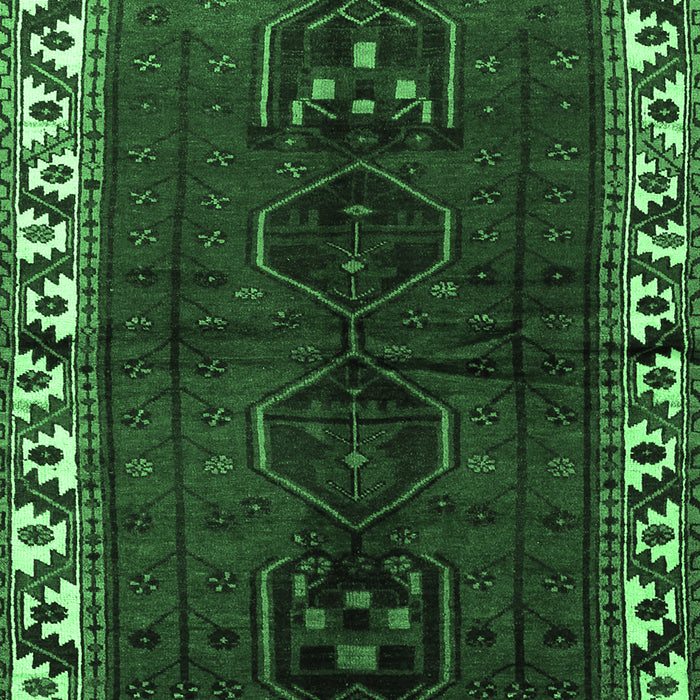 Machine Washable Persian Emerald Green Traditional Area Rugs, wshtr2002emgrn