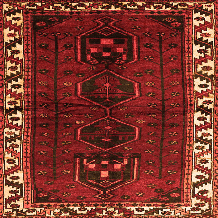 Serging Thickness of Persian Orange Traditional Rug, tr2002org