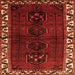 Serging Thickness of Persian Orange Traditional Rug, tr2002org