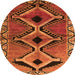 Square Southwestern Orange Country Rug, tr2003org