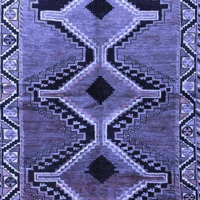 Machine Washable Southwestern Blue Country Rug, wshtr2003blu