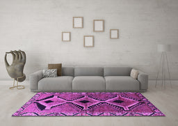 Machine Washable Southwestern Purple Country Area Rugs in a Living Room, wshtr2003pur