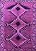 Machine Washable Southwestern Purple Country Area Rugs, wshtr2003pur