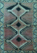 Southwestern Light Blue Country Rug, tr2003lblu