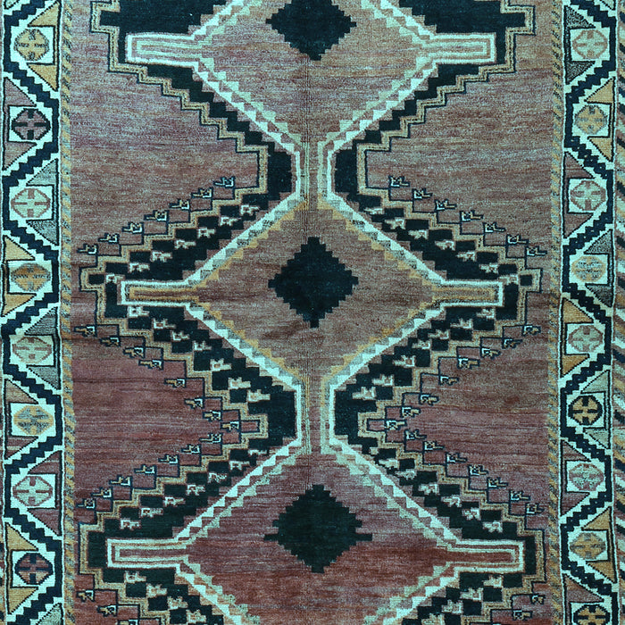 Southwestern Light Blue Country Rug, tr2003lblu