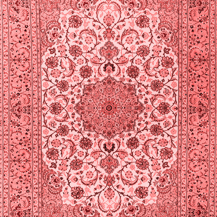 Machine Washable Persian Red Traditional Rug, wshtr2004red