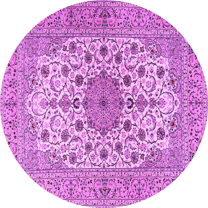 Round Persian Purple Traditional Rug, tr2004pur