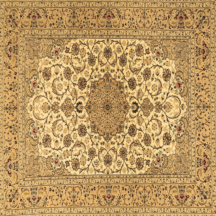 Square Machine Washable Persian Brown Traditional Rug, wshtr2004brn