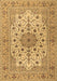 Machine Washable Persian Brown Traditional Rug, wshtr2004brn