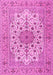 Machine Washable Persian Pink Traditional Rug, wshtr2004pnk