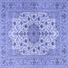 Square Persian Blue Traditional Rug, tr2004blu