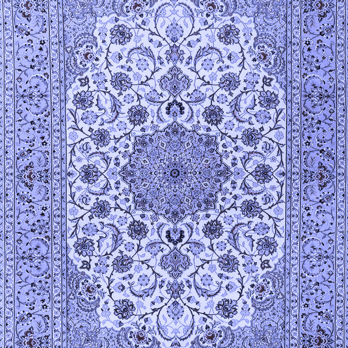 Machine Washable Persian Blue Traditional Rug, wshtr2004blu