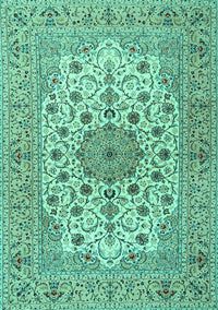 Persian Turquoise Traditional Rug, tr2004turq