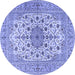 Round Persian Blue Traditional Rug, tr2004blu