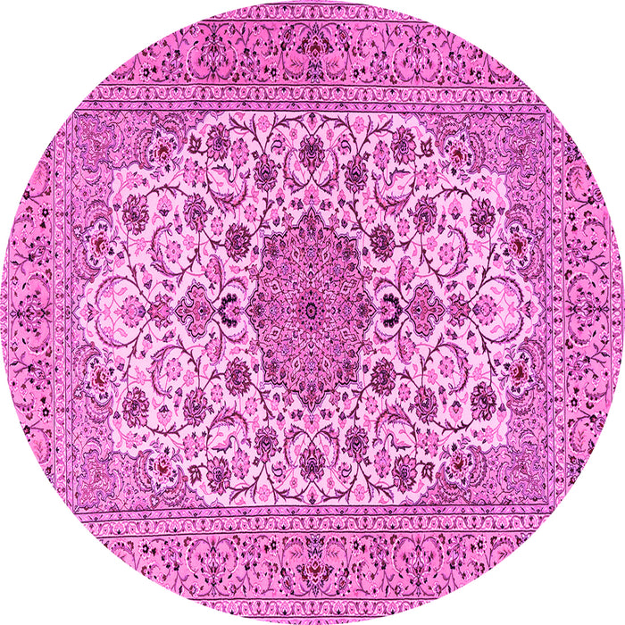 Round Persian Pink Traditional Rug, tr2004pnk