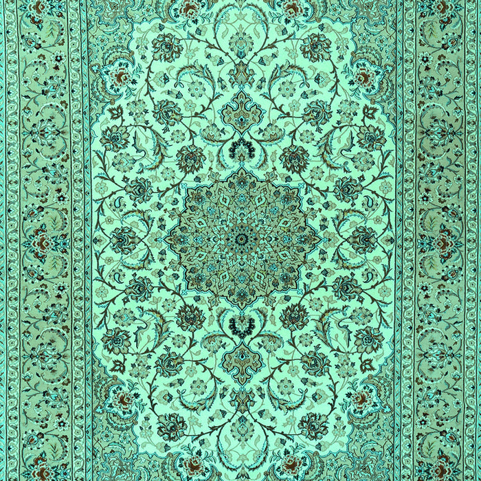 Machine Washable Persian Turquoise Traditional Area Rugs, wshtr2004turq