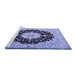 Sideview of Machine Washable Persian Blue Traditional Rug, wshtr2005blu