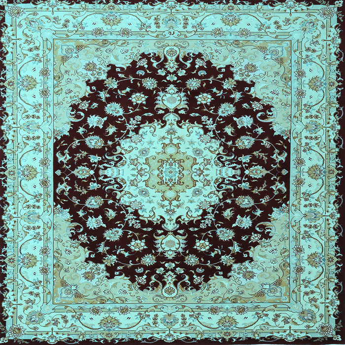 Square Persian Light Blue Traditional Rug, tr2005lblu
