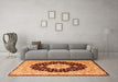 Machine Washable Persian Orange Traditional Area Rugs in a Living Room, wshtr2005org