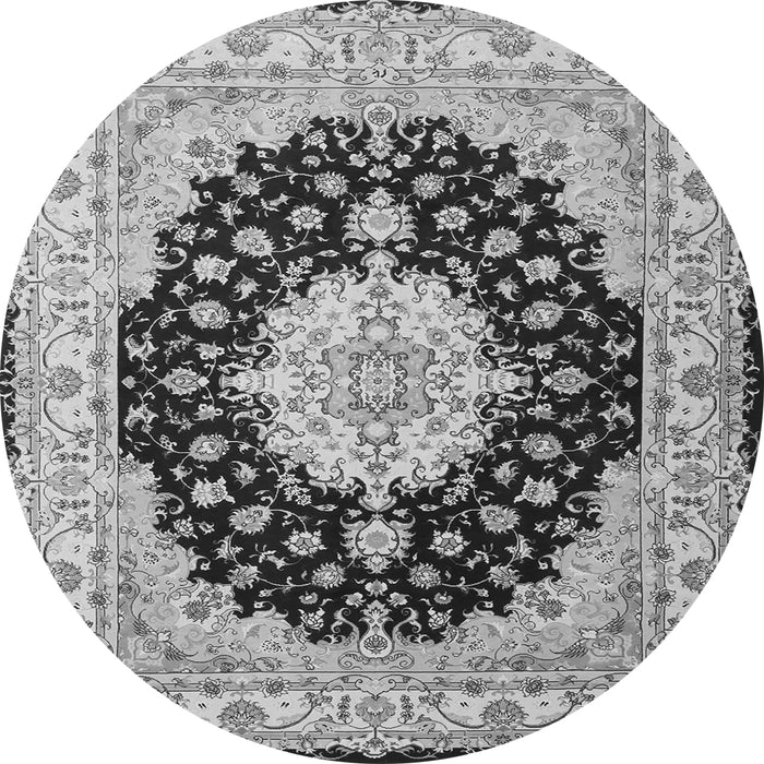 Machine Washable Persian Gray Traditional Rug, wshtr2005gry