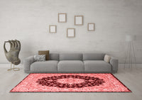 Machine Washable Persian Red Traditional Rug, wshtr2005red