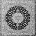 Round Machine Washable Persian Gray Traditional Rug, wshtr2005gry