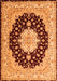 Serging Thickness of Machine Washable Persian Orange Traditional Area Rugs, wshtr2005org