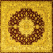 Square Machine Washable Persian Yellow Traditional Rug, wshtr2005yw