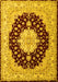 Machine Washable Persian Yellow Traditional Rug, wshtr2005yw