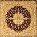 Square Persian Brown Traditional Rug, tr2005brn