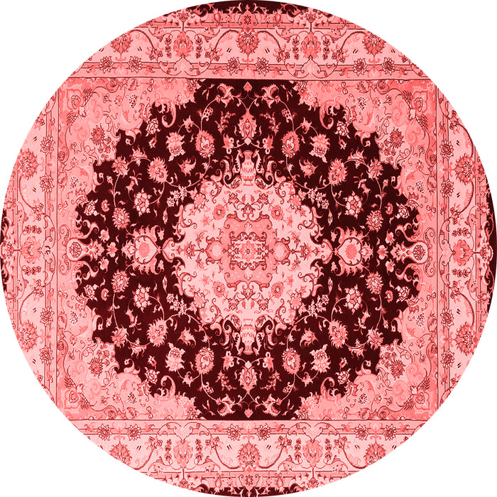 Machine Washable Persian Red Traditional Rug, wshtr2005red