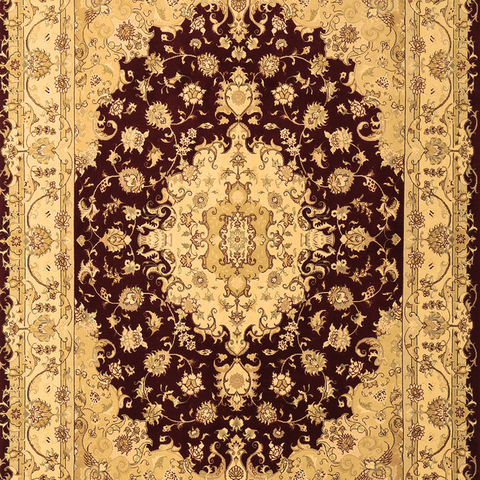 Machine Washable Persian Brown Traditional Rug, wshtr2005brn