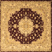 Square Machine Washable Persian Brown Traditional Rug, wshtr2005brn