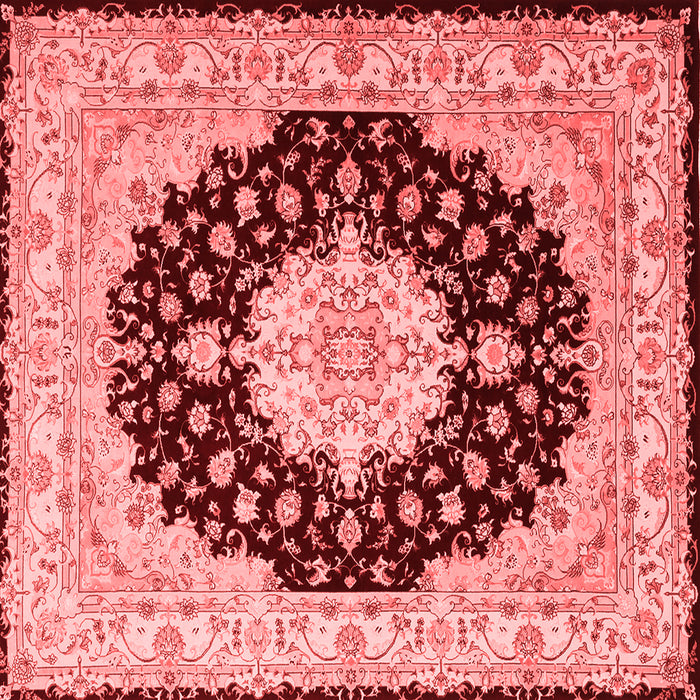 Machine Washable Persian Red Traditional Rug, wshtr2005red