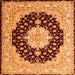 Round Machine Washable Persian Orange Traditional Area Rugs, wshtr2005org