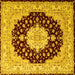 Square Persian Yellow Traditional Rug, tr2005yw