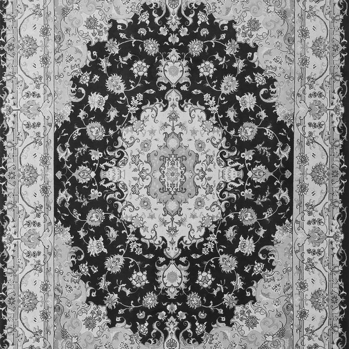 Serging Thickness of Machine Washable Persian Gray Traditional Rug, wshtr2005gry