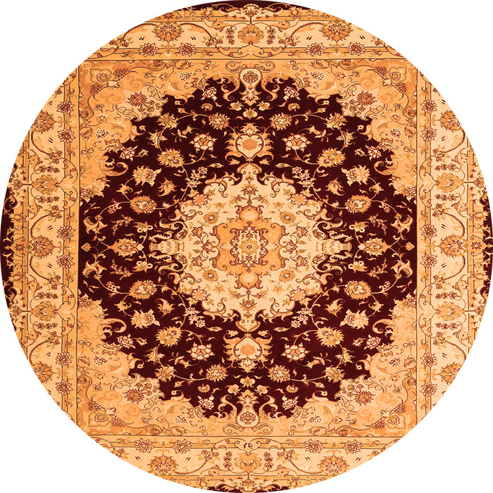 Machine Washable Persian Orange Traditional Area Rugs, wshtr2005org
