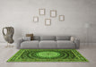 Machine Washable Persian Green Traditional Area Rugs in a Living Room,, wshtr2006grn