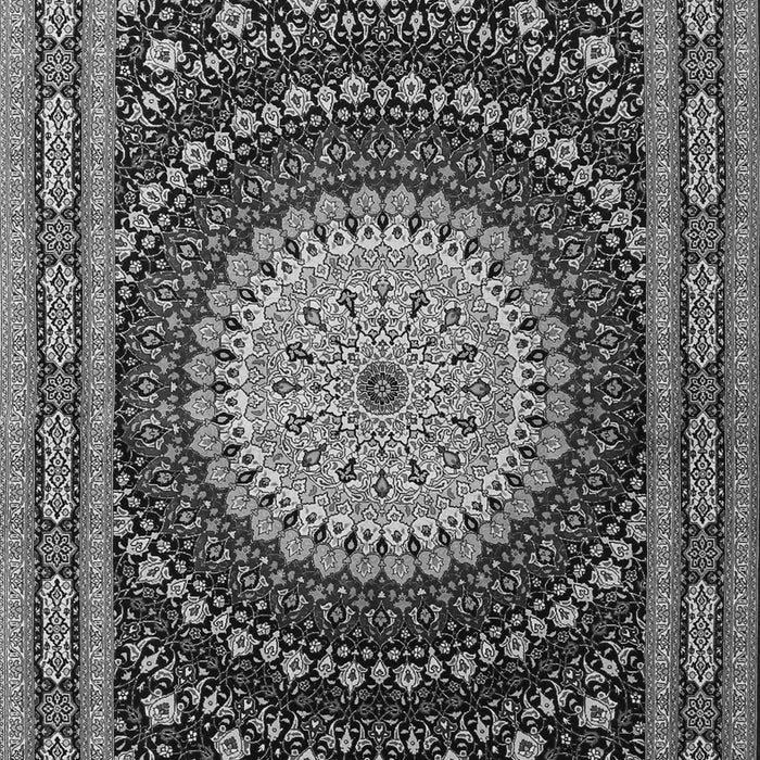 Serging Thickness of Machine Washable Persian Gray Traditional Rug, wshtr2006gry