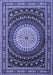 Machine Washable Persian Blue Traditional Rug, wshtr2006blu