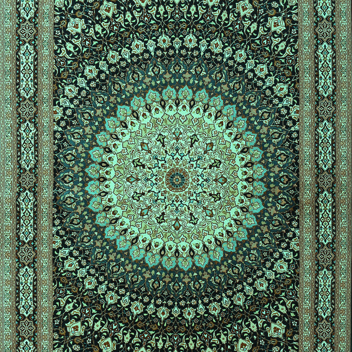Machine Washable Persian Turquoise Traditional Area Rugs, wshtr2006turq
