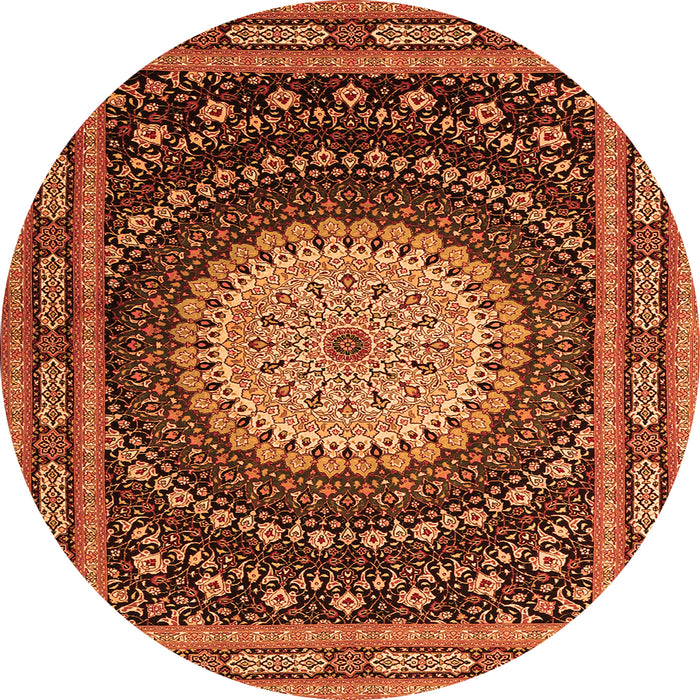 Machine Washable Persian Orange Traditional Area Rugs, wshtr2006org