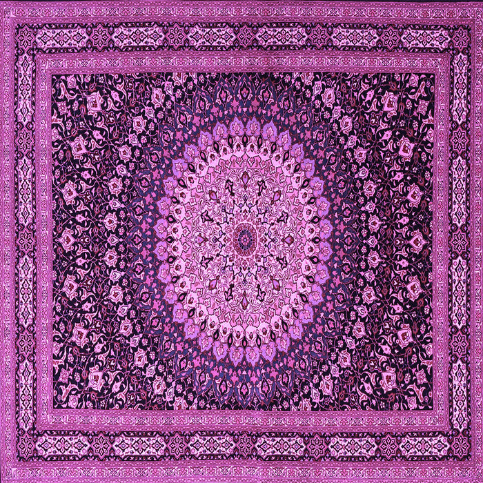 Square Machine Washable Persian Purple Traditional Area Rugs, wshtr2006pur
