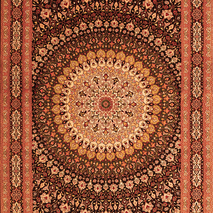 Serging Thickness of Machine Washable Persian Orange Traditional Area Rugs, wshtr2006org