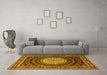 Machine Washable Persian Yellow Traditional Rug in a Living Room, wshtr2006yw