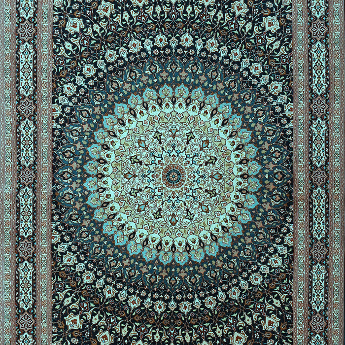 Machine Washable Persian Light Blue Traditional Rug, wshtr2006lblu