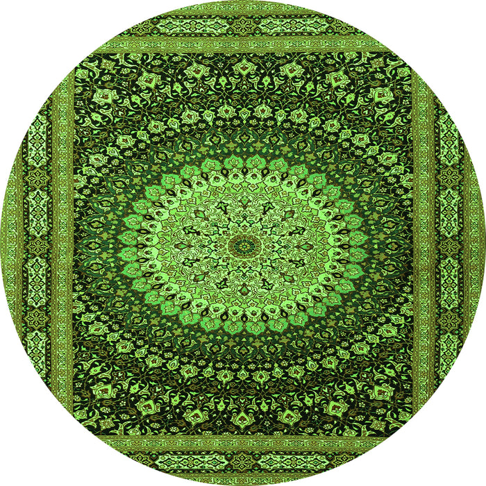 Machine Washable Persian Green Traditional Area Rugs, wshtr2006grn