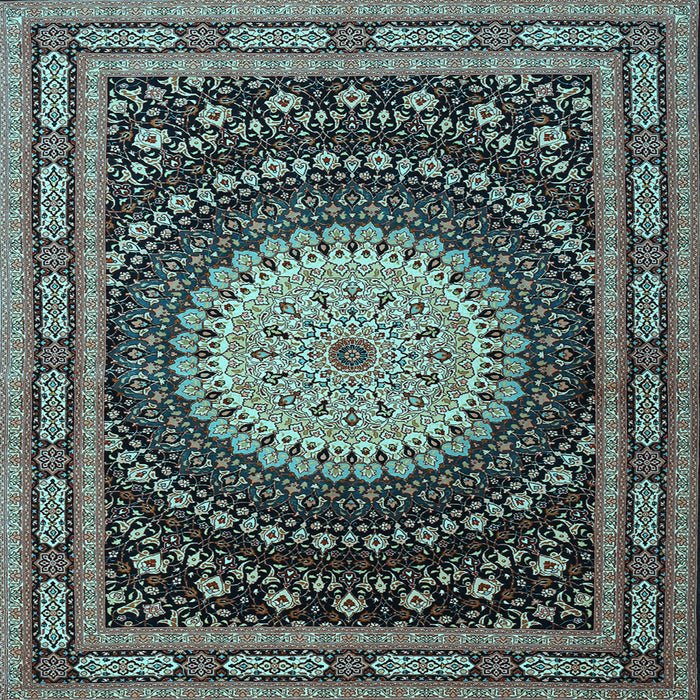 Square Machine Washable Persian Light Blue Traditional Rug, wshtr2006lblu