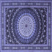 Square Persian Blue Traditional Rug, tr2006blu